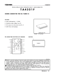 Datasheet TA4301F manufacturer Toshiba