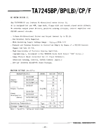 Datasheet TA7245CP manufacturer Toshiba
