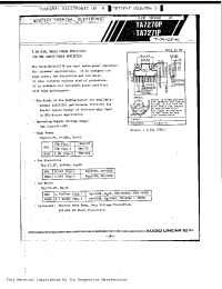 Datasheet TA727OP производства Toshiba