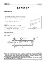 Datasheet TA7358P manufacturer Toshiba