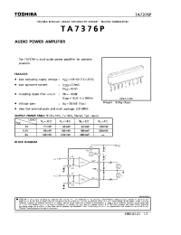 Datasheet TA7376P manufacturer Toshiba