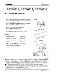 Datasheet TA75062P manufacturer Toshiba