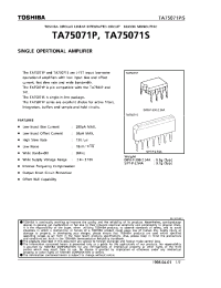 Datasheet TA75071P manufacturer Toshiba