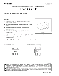 Datasheet TA75501F manufacturer Toshiba