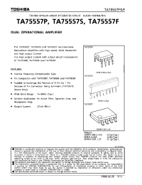 Datasheet TA75557 производства Toshiba