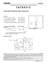 Datasheet TA76431S manufacturer Toshiba