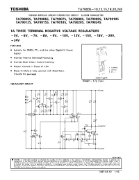 Datasheet TA79005SB manufacturer Toshiba