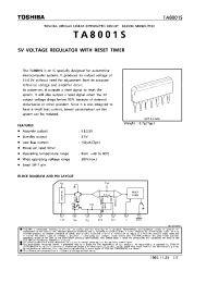 Datasheet TA8001 manufacturer Toshiba