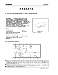 Datasheet TA8005F manufacturer Toshiba