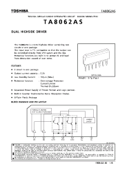Datasheet TA8062AS manufacturer Toshiba