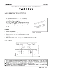 Datasheet TA8136S производства Toshiba