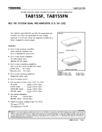 Datasheet TA8155F manufacturer Toshiba