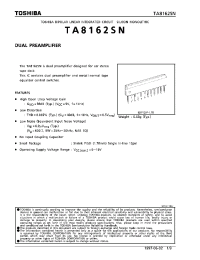 Datasheet TA8162SN manufacturer Toshiba