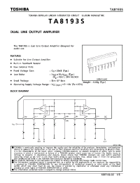 Datasheet TA8193S manufacturer Toshiba