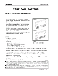 Datasheet TA8210AL manufacturer Toshiba