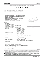 Datasheet TA8227 manufacturer Toshiba