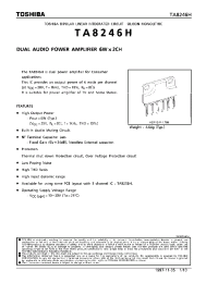 Datasheet TA8246H manufacturer Toshiba