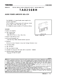 Datasheet TA8256BH manufacturer Toshiba