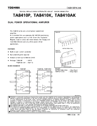 Datasheet TA8410P manufacturer Toshiba