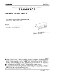 Datasheet TA8483CP производства Toshiba