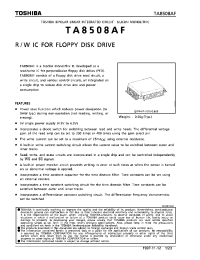 Datasheet TA8508 производства Toshiba