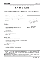 Datasheet TA8801AN manufacturer Toshiba