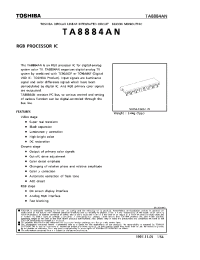 Datasheet TA8884AN manufacturer Toshiba