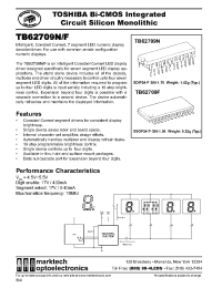 Datasheet TB62709F manufacturer Toshiba