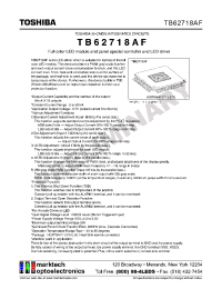 Datasheet TB62718AF manufacturer Toshiba