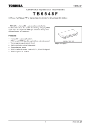Datasheet TB6548F manufacturer Toshiba