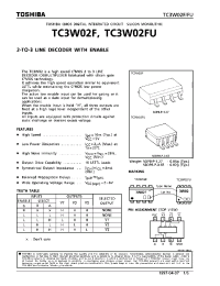 Datasheet TC3W02FU manufacturer Toshiba