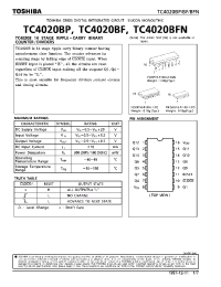 Datasheet TC4020BF manufacturer Toshiba