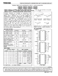 Datasheet TC4051BFT manufacturer Toshiba