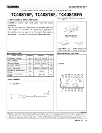 Datasheet TC4081BFN manufacturer Toshiba