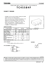 Datasheet TC4S584 manufacturer Toshiba