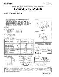 Datasheet TC4W66FU manufacturer Toshiba