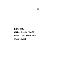 Datasheet TC554161AFT manufacturer Toshiba