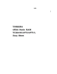 Datasheet TC554161AFTI manufacturer Toshiba