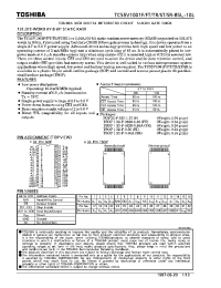 Datasheet TC55V1001SR-10L manufacturer Toshiba