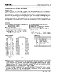 Datasheet TC55V16256FT-15 manufacturer Toshiba