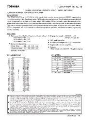 Datasheet TC55V4400FT-10 manufacturer Toshiba