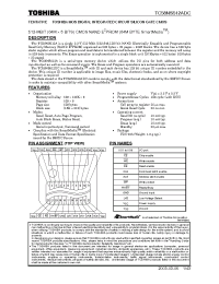 Datasheet TC58NS512ADC manufacturer Toshiba