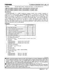 Datasheet TC59S6404BFT-80 manufacturer Toshiba