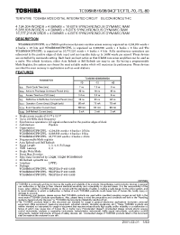 Datasheet TC59SM808CFT manufacturer Toshiba