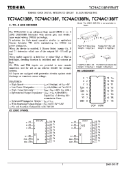 Datasheet TC74AC138FN manufacturer Toshiba