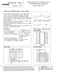 Datasheet TC74AC37FT manufacturer Toshiba