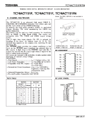 Datasheet TC74ACT151P manufacturer Toshiba