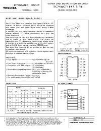 Datasheet TC74ACT164 manufacturer Toshiba