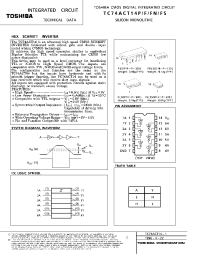 Datasheet TC74ACT1FT manufacturer Toshiba