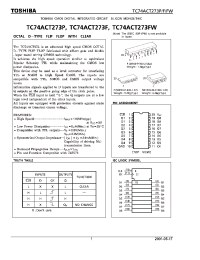 Datasheet TC74ACT273P manufacturer Toshiba